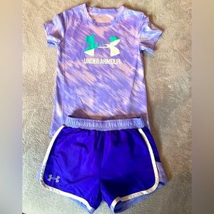 Under Armour girls matching set. Size 6
